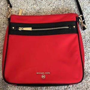 Michael kors red crossover purse